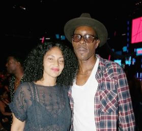 Rebekah Harris with Wood Harris at BET Award